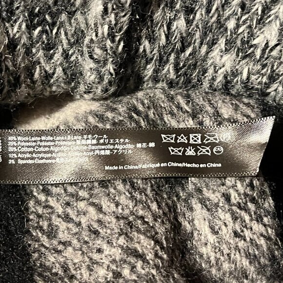 Anthropologie Wintertide Poncho Sweater Wool Blend Reversible Pullover - Picture 15 of 15